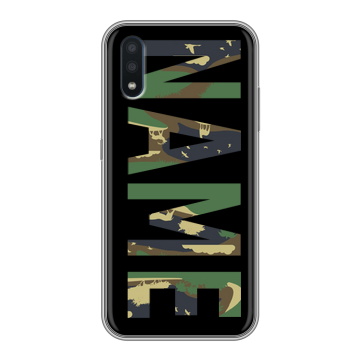 Силиконовый чехол на Samsung Galaxy M01 с принтом NAME
