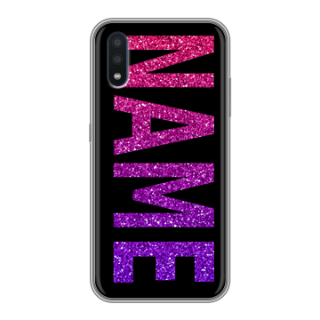 Силиконовый чехол на Samsung Galaxy M01 с принтом NAME