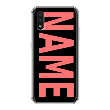 Силиконовый чехол на Samsung Galaxy M01 с принтом NAME