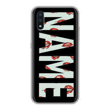 Силиконовый чехол на Samsung Galaxy M01 с принтом NAME
