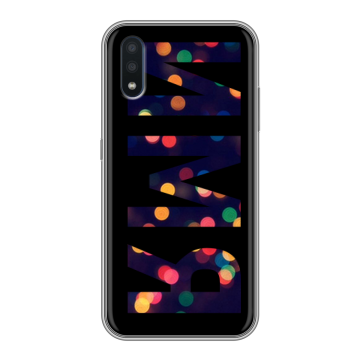 Силиконовый чехол на Samsung Galaxy M01 с принтом ИМЯ