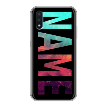 Силиконовый чехол на Samsung Galaxy M01 с принтом NAME