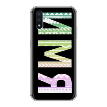 Силиконовый чехол на Samsung Galaxy M01 с принтом ИМЯ