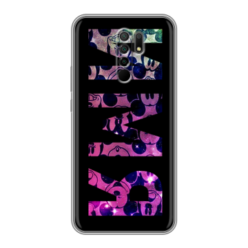 Силиконовый чехол на Xiaomi RedMi 9 с принтом ИМЯ
