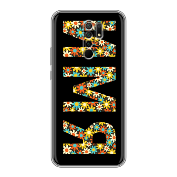 Силиконовый чехол на Xiaomi RedMi 9 с принтом ИМЯ