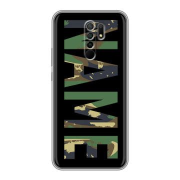 Силиконовый чехол на Xiaomi RedMi 9 с принтом NAME