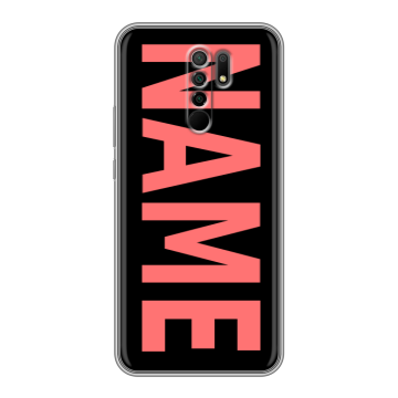 Силиконовый чехол на Xiaomi RedMi 9 с принтом NAME