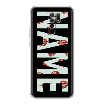 Силиконовый чехол на Xiaomi RedMi 9 с принтом NAME