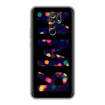 Силиконовый чехол на Xiaomi RedMi 9 с принтом ИМЯ