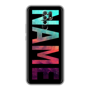 Силиконовый чехол на Xiaomi RedMi 9 с принтом NAME