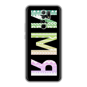 Силиконовый чехол на Xiaomi RedMi 9 с принтом ИМЯ
