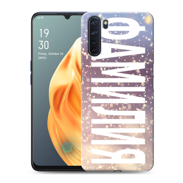 Силиконовый чехол на OPPO A91 с принтом ФАМИЛИЯ