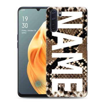 Силиконовый чехол на OPPO A91 с принтом NAME