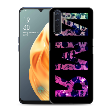 Силиконовый чехол на OPPO A91 с принтом ИМЯ