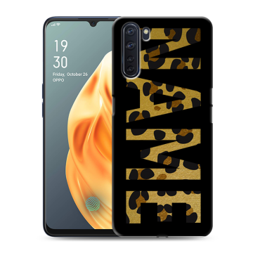 Силиконовый чехол на OPPO A91 с принтом NAME