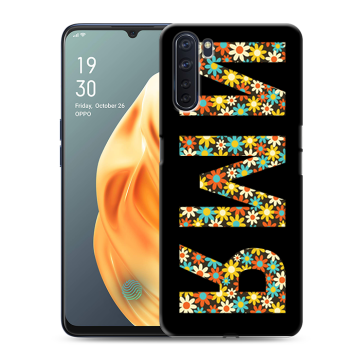 Силиконовый чехол на OPPO A91 с принтом ИМЯ