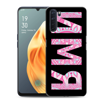 Силиконовый чехол на OPPO A91 с принтом ИМЯ