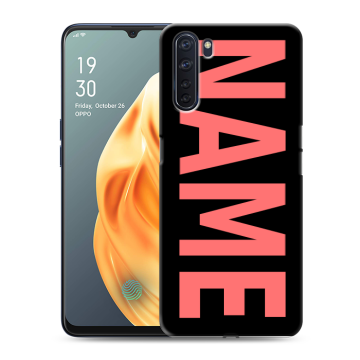 Силиконовый чехол на OPPO A91 с принтом NAME