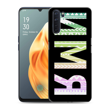 Силиконовый чехол на OPPO A91 с принтом ИМЯ
