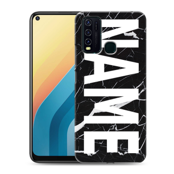 Силиконовый противоударный чехол на Vivo Y30 с принтом NAME