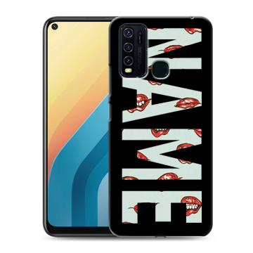Силиконовый противоударный чехол на Vivo Y30 с принтом NAME