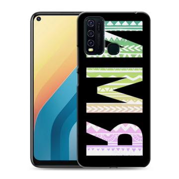 Силиконовый противоударный чехол на Vivo Y30 с принтом ИМЯ