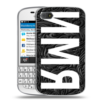 Пластиковый чехол на BlackBerry Q10 с принтом ИМЯ