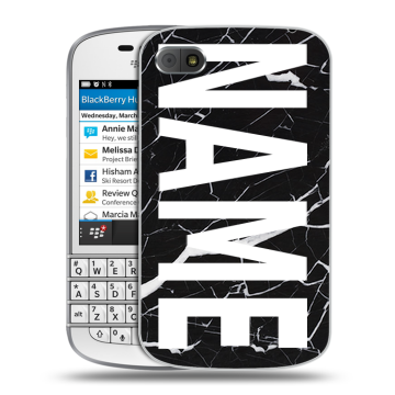 Пластиковый чехол на BlackBerry Q10 с принтом NAME