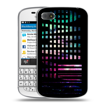 Пластиковый чехол на BlackBerry Q10 с принтом ФАМИЛИЯ