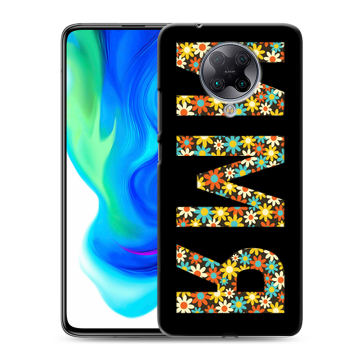 Силиконовый чехол на Xiaomi Poco F2 Pro с принтом ИМЯ