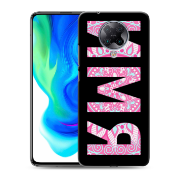 Силиконовый чехол на Xiaomi Poco F2 Pro с принтом ИМЯ