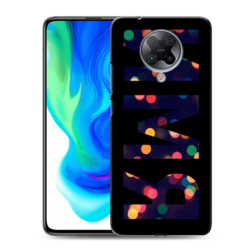 Силиконовый чехол на Xiaomi Poco F2 Pro с принтом ИМЯ