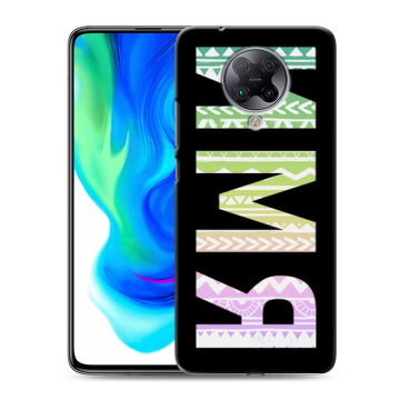 Силиконовый чехол на Xiaomi Poco F2 Pro с принтом ИМЯ