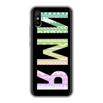 Силиконовый чехол на Xiaomi RedMi 9A с принтом ИМЯ