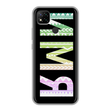 Силиконовый чехол на Xiaomi RedMi 9C с принтом ИМЯ