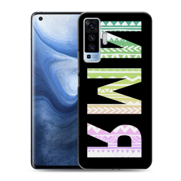 Силиконовый чехол на Vivo X50 с принтом ИМЯ