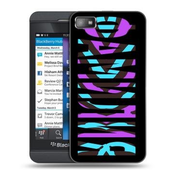 Пластиковый чехол на BlackBerry Z10 с принтом ФАМИЛИЯ