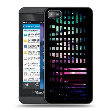 Пластиковый чехол на BlackBerry Z10 с принтом ФАМИЛИЯ