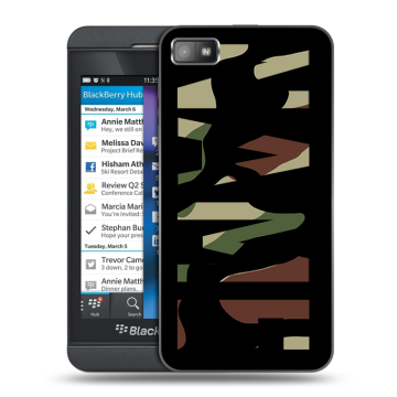 Пластиковый чехол на BlackBerry Z10 с принтом NAME