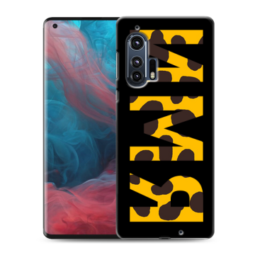 Силиконовый чехол на Motorola Edge Plus с принтом ИМЯ