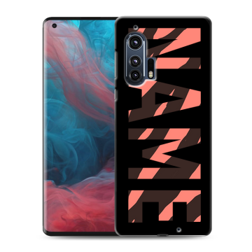 Силиконовый чехол на Motorola Edge Plus с принтом NAME