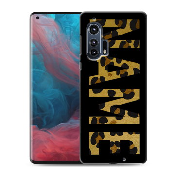 Силиконовый чехол на Motorola Edge Plus с принтом NAME