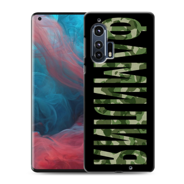 Силиконовый чехол на Motorola Edge Plus с принтом ФАМИЛИЯ