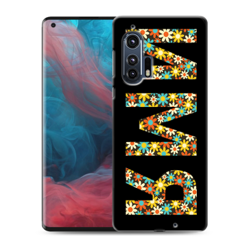 Силиконовый чехол на Motorola Edge Plus с принтом ИМЯ