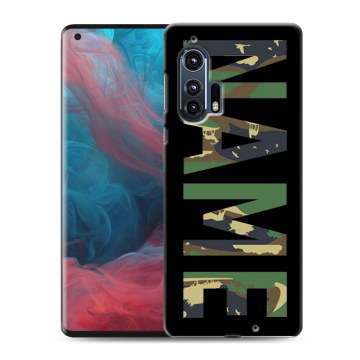 Силиконовый чехол на Motorola Edge Plus с принтом NAME