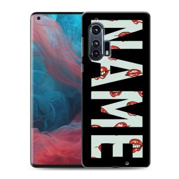 Силиконовый чехол на Motorola Edge Plus с принтом NAME