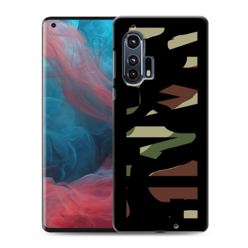 Силиконовый чехол на Motorola Edge Plus с принтом NAME