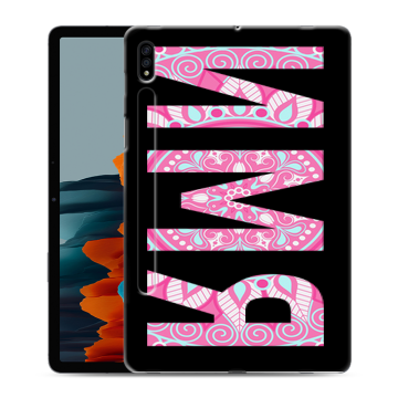 Силиконовый чехол на Samsung Galaxy Tab S7 с принтом ИМЯ