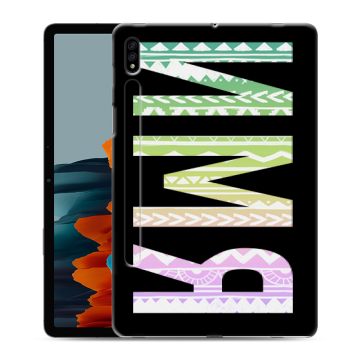 Силиконовый чехол на Samsung Galaxy Tab S7 с принтом ИМЯ