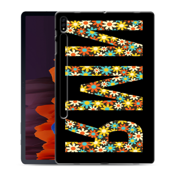 Силиконовый чехол на Samsung Galaxy Tab S7 Plus с принтом ИМЯ